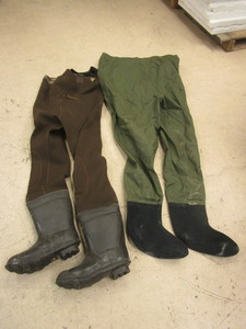 GANDER MOUNTAIN THINSULATE CHEST WADERS, SIZE 10, ORVIS WADERS, SIZE XL