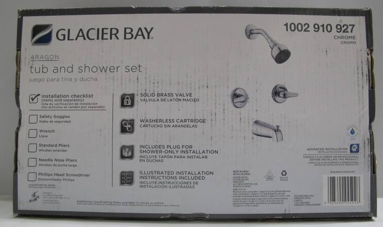 lot 133 image: Glacier Bay Aragon Aragon 2-Handle 1-Spray Shower Faucet in Chrome