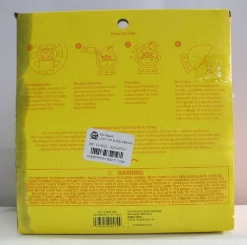 lot 139 image: Light Up Bubble Machine - Sun Squad