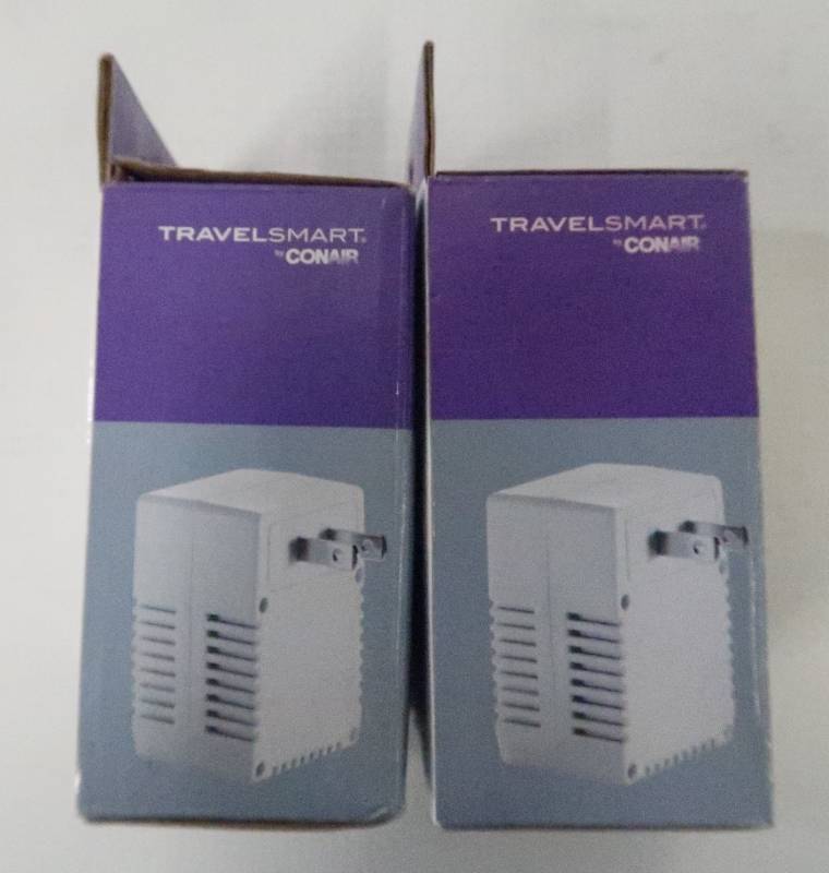 lot 89 image: Travel Smart by Conair 50-Watt Reverse Transformer, For U.S. Use With 0w-50w, 220v-240v Products - 5 Pack - FR23TA