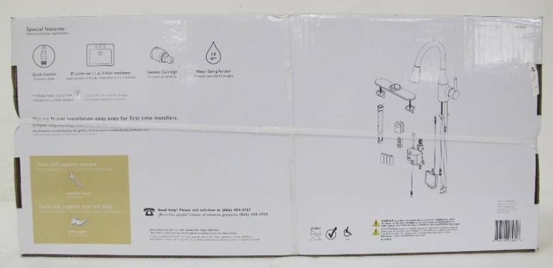 lot 57 image: OakBrook Tucana Motion Sensor One Handle Chrome Pulldown Kitchen Faucet