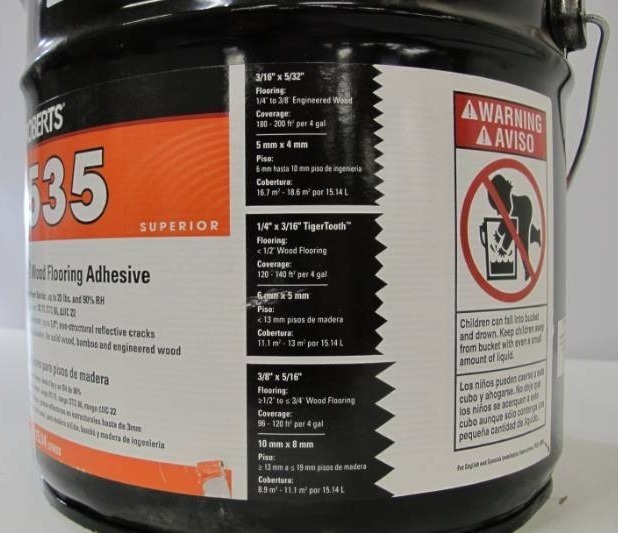 lot 68 image: Roberts 4 Gal. Premium 4-in-1 Wood Flooring Urethane Adhesive