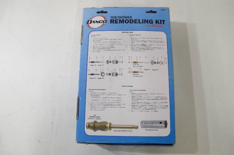 lot 153 image: Danco Porcelain Cross-Handle Bathtub and Shower Faucet Rebuild Kit - TubShower Remodeling Kit