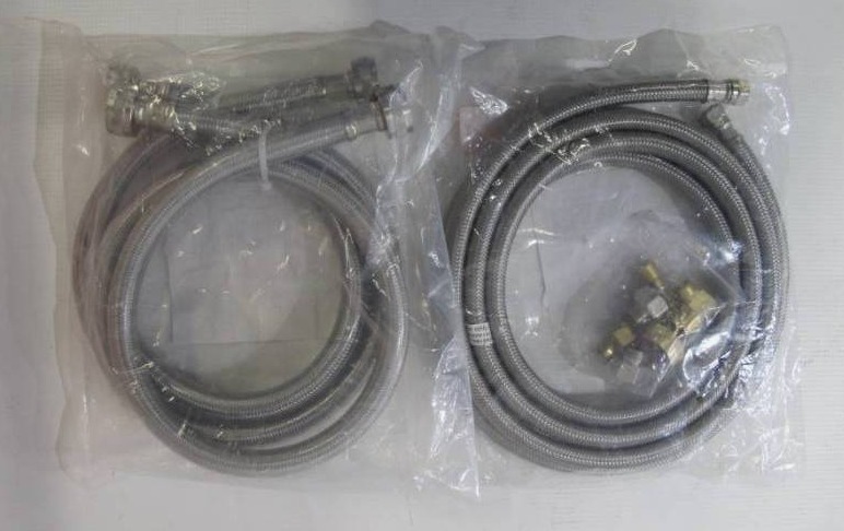 lot 157 image: 3 Dishwasher Supply Lines Hoses - GE and Everbilt