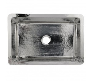 lot 19 image: Hammered Stainless Steel - Kitchen Undermount Sink - 33