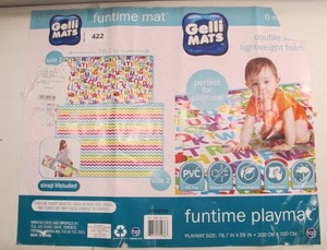 lot 422 image: Funtime Gelli Mat Play Mat for Baby and Toddler - Neutral Calm