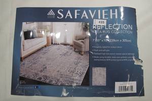 lot 435 image: Safavieh Reflection 8 Ft x 10 Ft Area Rug Dark Beige Grey Color RFTC174A-710