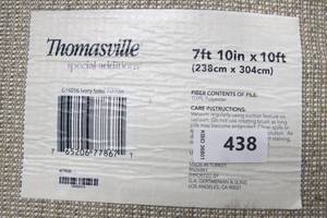 lot 438 image: Thomasville 7 Ft 10 In x 10 Ft Ivory Solid Ashton Shag Rug G16016