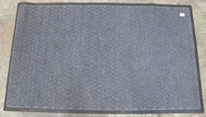 lot 442 image: Heavy-Duty Floor Carpet Mat 36 in. x 30 in. Black Charcoal