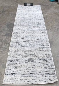 lot 448 image: Savafieh Adirondack IvorySilver 3 ft. x 10 ft. Runner Rug