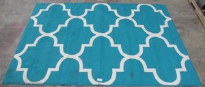 lot 449 image: Turquoise 5 X 7 Celtic Irish Pattern Area Rug