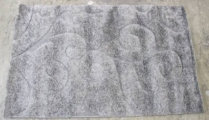 lot 454 image: Savafieh Florida Shag Grey Area Rug 3 Ft 3 In X 5 Ft 3 In