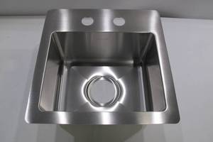 lot 459 image: Elkay Crosstown 20 Gauge Stainless Steel 15 in. 2-Hole Dual Mount Bar Sink