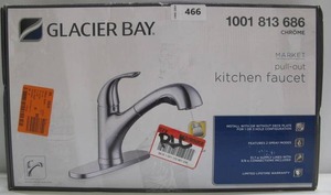 lot 466 image: Glacier Bay Market Pull Out Kitchen Faucet Chrome