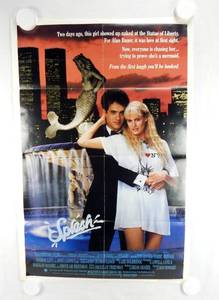 lot 11 image: Vintage 1984 Splash Original Movie Theater Used Poster