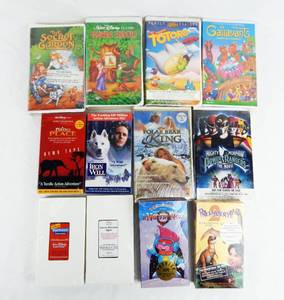 lot 49 image: Lot of 12 Sealed Vintage VHS Movies - Most Are Promotional Screening Tapes - Mainly Family and Kid Friendly Comedy Movies