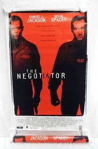 lot 25 image: Set of 2 Vintage 1998 The Negotiator Double Sided Original Advance Movie Theater Posters