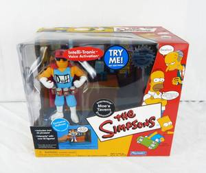 lot 40 image: New 2002 Playmates The Simpsons World of Springfield Exclusive Duffman Moes Tavern Interactive Environment