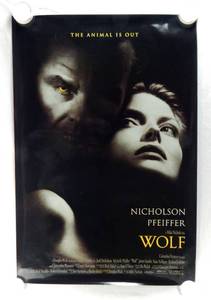 lot 64 image: Vintage 1994 Wolf Double Sided Original Movie Theater Poster