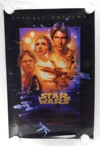 lot 66 image: Vintage 1997 Star Wars Special Edition Double Sided Original Advance Movie Theater Poster