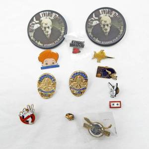 lot 72 image: Lot of Vintage Promotional Movie and Collector Pins and Buttons