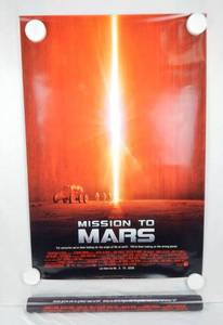 lot 78 image: Set of 2 Vintage 2000 Mission to Mars Double Sided Original Advance Movie Theater Posters