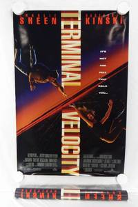 lot 79 image: Set of 2 Vintage 1994 Terminal Velocity Double Sided Original Movie Theater Posters
