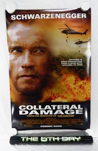 lot 80 image: 2002 Collateral Damage and Vintage 2000 The 6th Day Double Sided Original Advance Movie Theater Poster Set