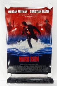 lot 82 image: Set of 2 Vintage 1998 Hard Rain Double Sided Original Movie Theater Posters