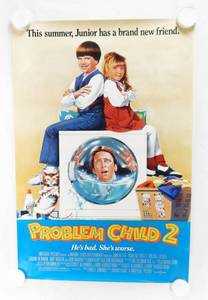 lot 87 image: Vintage 1991 Problem Child 2 Double Sided Original Movie Theater Poster