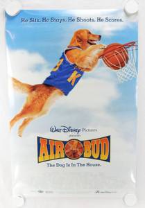 lot 88 image: Vintage 1997 Walt Disney Pictures Air Bud Double Sided Original Movie Theater Poster
