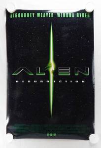 lot 90 image: Vintage 1997 Alien Resurrection Double Sided Original Advance Movie Theater Poster