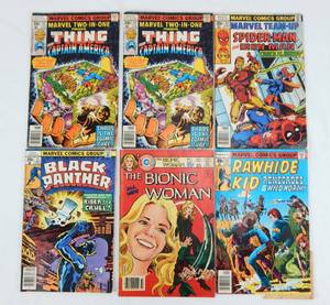 lot 91 image: Lot of 6 Vintage Marvel and Charlton Comic Books