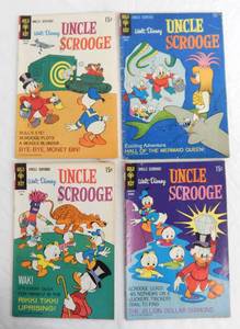 lot 94 image: Lot of 4 Vintage Disney Gold Key Uncle Scrooge Comic Books