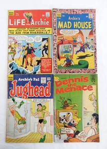 lot 95 image: Lot of 4 Vintage Archie Series and Dennis the Menace Comic Books