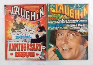 lot 98 image: Set of 2 Vintage 1960s Laugh In Magazines