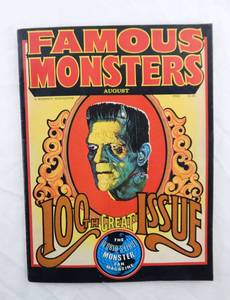 lot 99 image: Vintage August 1973 Famous Monsters 100th Anniversary Special Issue Magazine