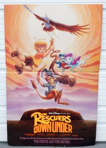 lot 39 image: Vintage 1990 Walt Disney Pictures The Rescuers Down Under Promotional Standee Display