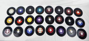 lot 107 image: Lot of 24 Assorted Vintage 1950s Rock and Roll and Pop 45 Records