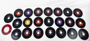 lot 108 image: Lot of 23 Assorted Vintage 1950s Rock and Roll and Pop 45 Records