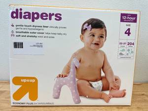 Up & Up Size 4 Baby Diapers 204 Pack