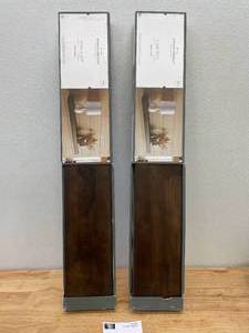 Lot of 2 Threshold Walnut Wood Block Floating Shelves