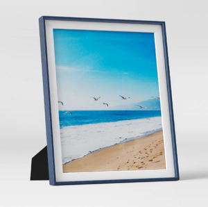 Lot of 4 Blue Wood Picture Photo Frames