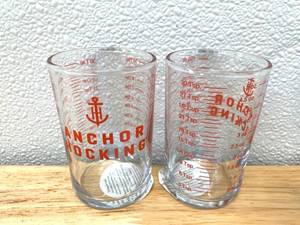 Lot of 3 Measuring Cups Anchor Hocking