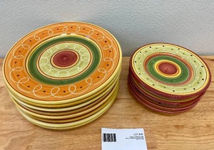 Pier 1 Imports Festive Stoneware Dinner and Salad Plates
