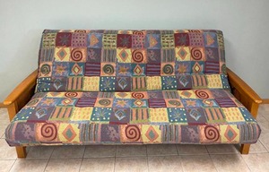 Futon Couch with Wooden Frame