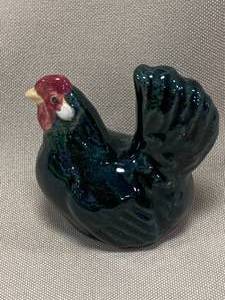 North Dakota Rosemeade Pottery Black Rooster