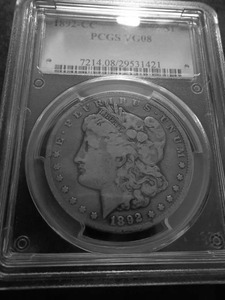 1892 CC Morgan Silver Dollar