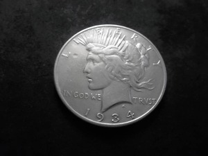 1934 D Silver Peace Dollar