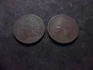 1880, 1881 Indian Head Cents                                                                                                                                                                                                          1880, 1881